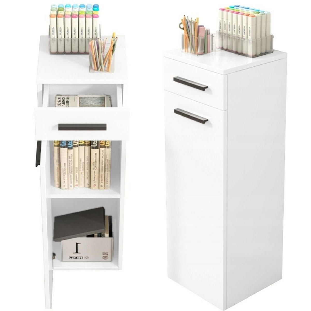 BÜCHERREGAL, weiß 30/30/85 cm - Weiß, Holzwerkstoff (30/85/30cm)
