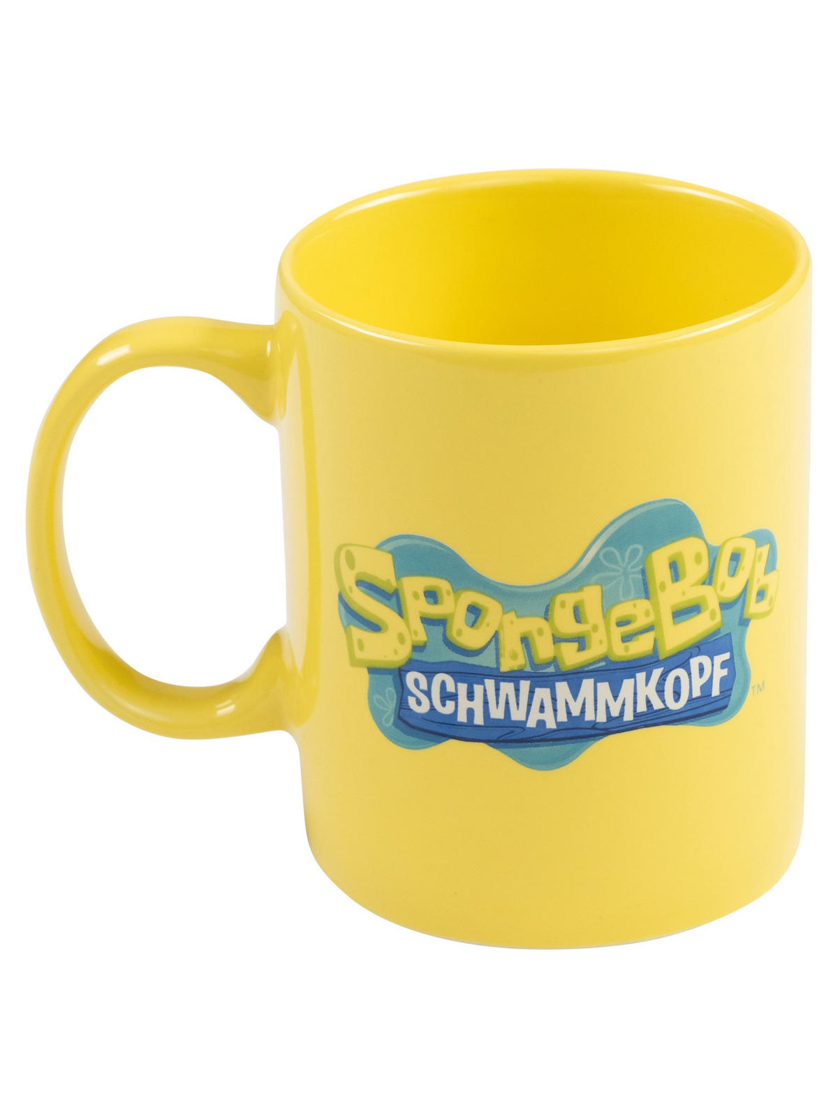 BECHER Spongebob Schwammkopf 3D Face Gelb 320 ml - Gelb, Keramik (0.32L)