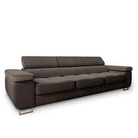 BETTSOFA MOSINE Braun Kordstoff mit Schlaffunktion - Braun, Textil (281/87/98cm) - MASSENO