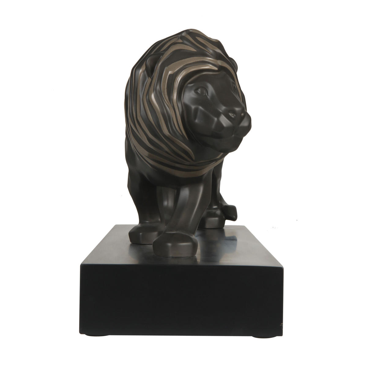 DEKOFIGUR LÖWE Studio 8 Serengeti anthrazit 43,5 cm - Anthrazit, Keramik (18/27/43.5cm) - Goebel