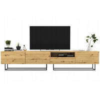 TV-LOWBOARD 2-er Set Enjoy Eiche Artisan Matt Schublade mit Metallrahmen 120 cm - Schwarz/Eiche Artisan, Keramik/Holzwerkstoff (35/240/46cm) - Meble Lindner