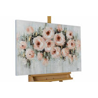 ACRYLBILD HANDGEMALT 90/60 cm - Beige/Grau, Holz/Textil (1.3/60cm) - KUNSTLOFT