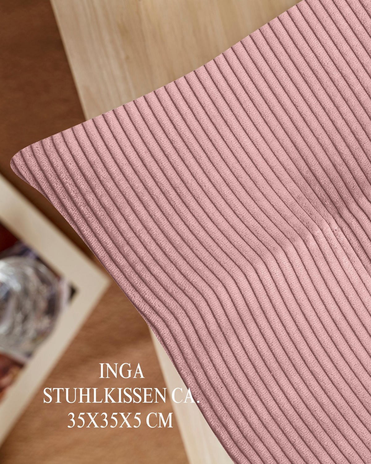 STUHLKISSEN 2er Set Inga - Altrosa, Textil (35/35/5cm) - Magma Heimtexx