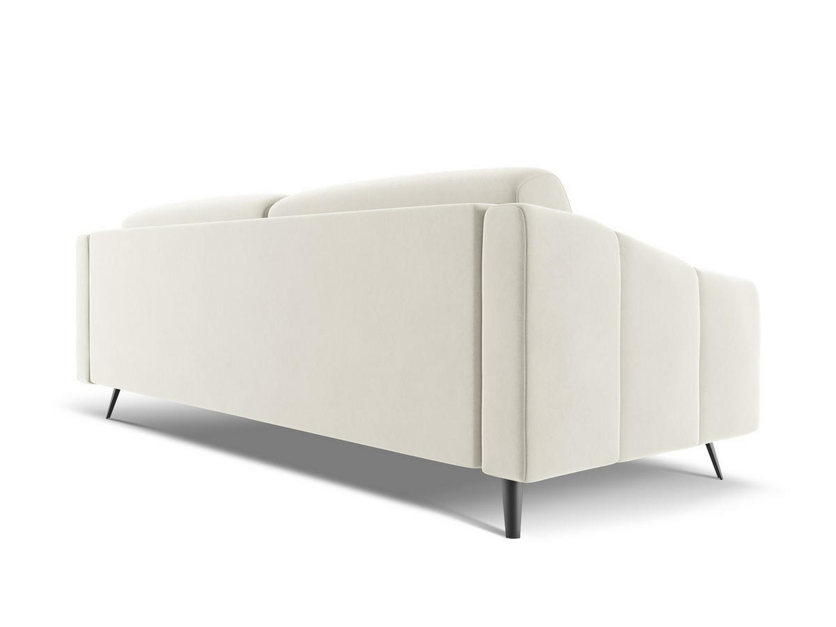 4-SITZER-SOFA Samt Stoff Beige - Beige/Creme, Textil/Metall (238/80/95cm) - Makamii