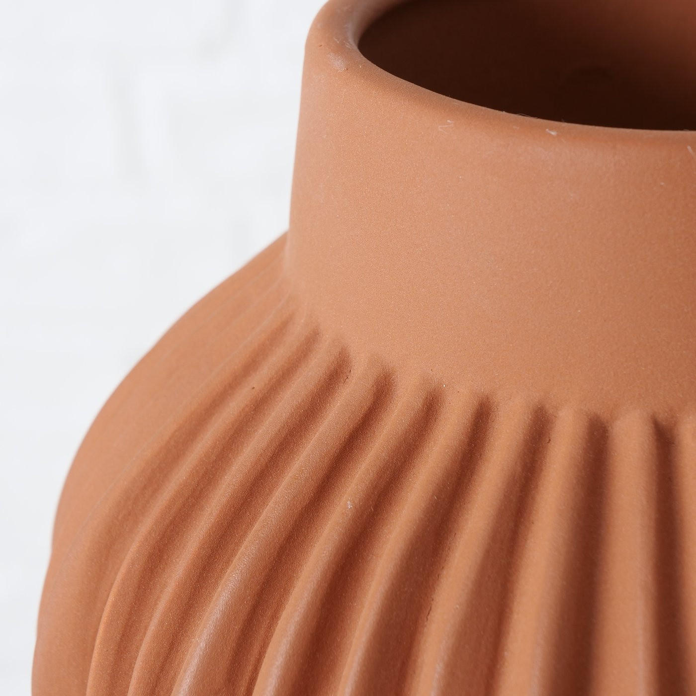 KERAMIKVASE Dekor Altena - Braun, Keramik (16cm) - Boltze Home