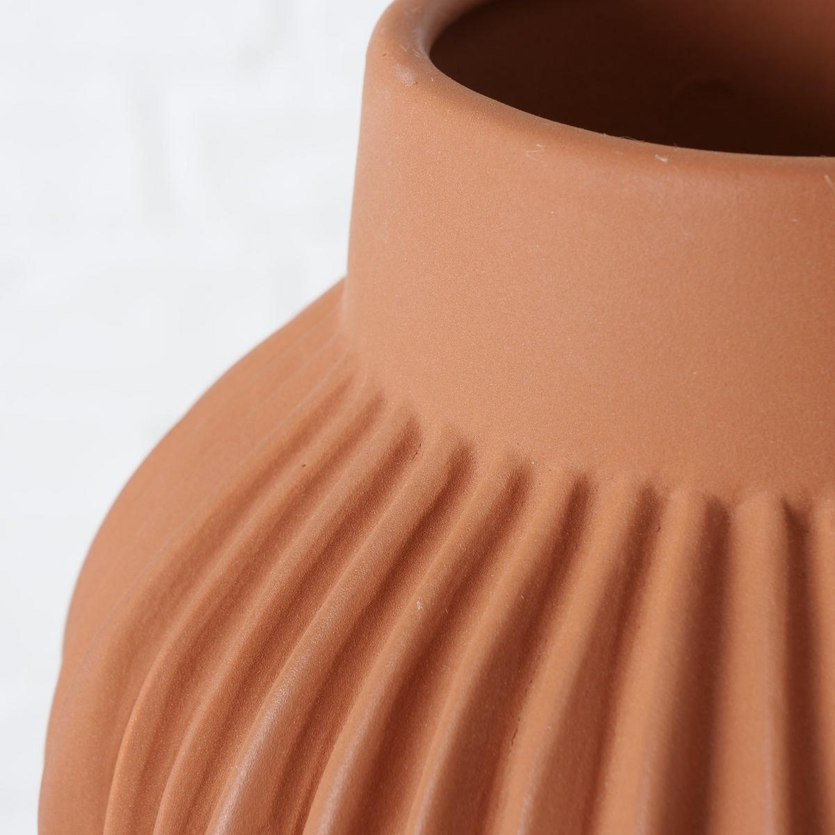 KERAMIKVASE Dekor Altena - Braun, Keramik (16cm) - Boltze Home