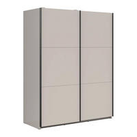 SCHWEBETÜRENSCHRANK Tetrix Kaschmir 153,5 / 60 / 195,5cm - Kaschmir/Braun, Holz/Holzwerkstoff (153.5/195.5/60cm) - Feldmann-Wohnen