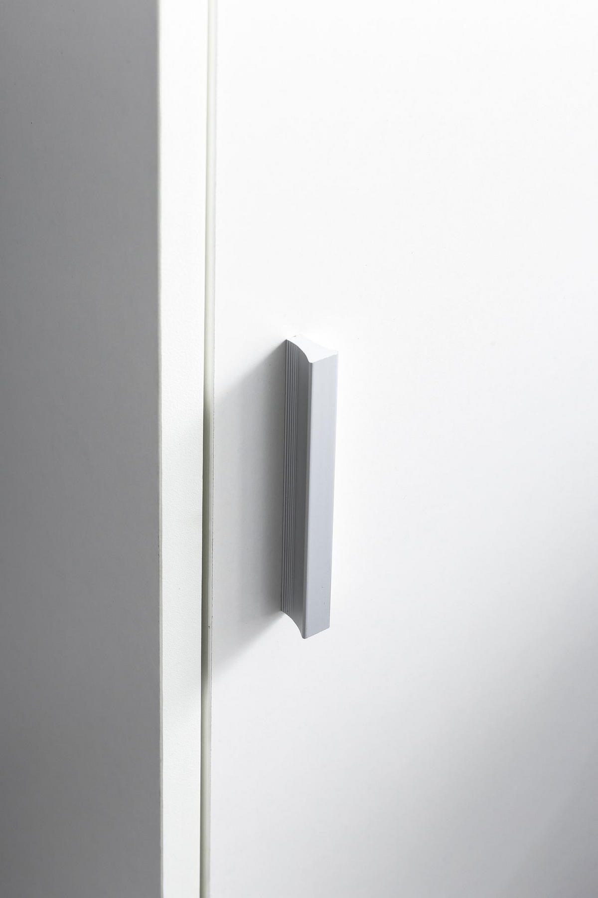 BADSCHRANK Weiß 30x95,5x30 cm aus Melamin mit kratzfester Oberfläche - Schwarz/Weiß, Holz/Metall (30/96/30cm) - KADIMA DESIGN