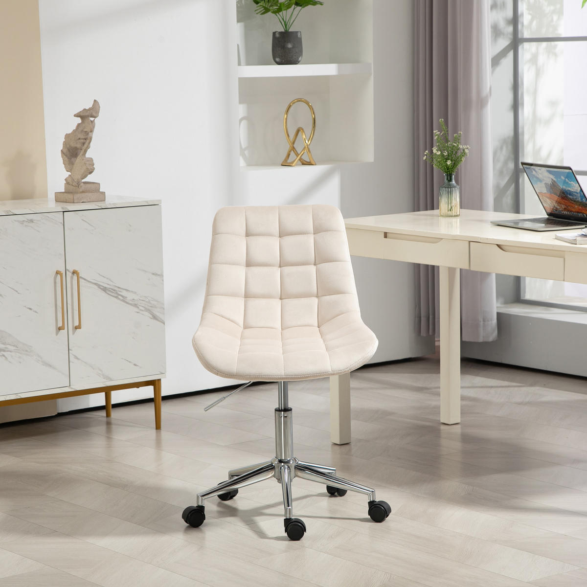 SCHREIBTISCHSTUHL MICKY Creme - Creme, Textil (50/92/54cm) - SVITA