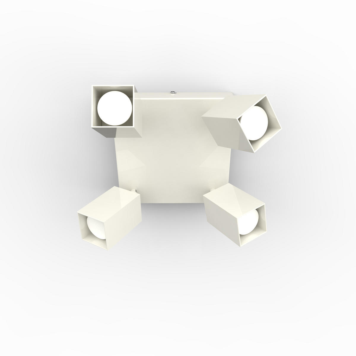 DECKENLEUCHTE - Weiß Hochglanz, Metall (25/25/18cm) - Lumicom