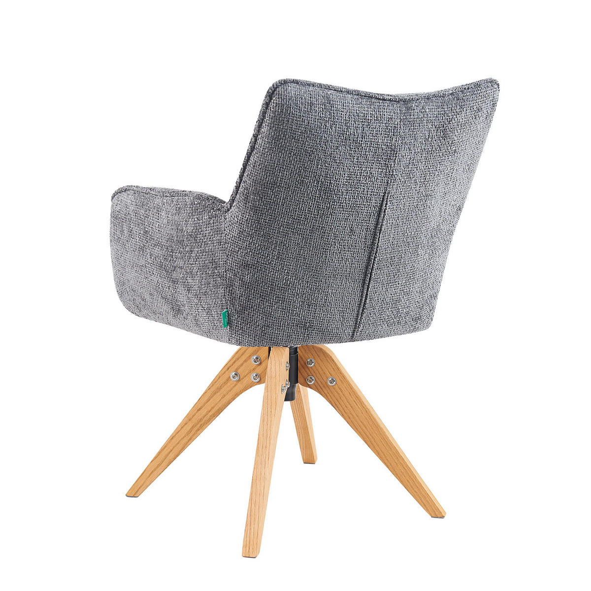 DREHSTUHL Mika-Theo - Honigeiche/Grau, Eichenholz/Holz (59/84/66cm) - DUBI Möbel