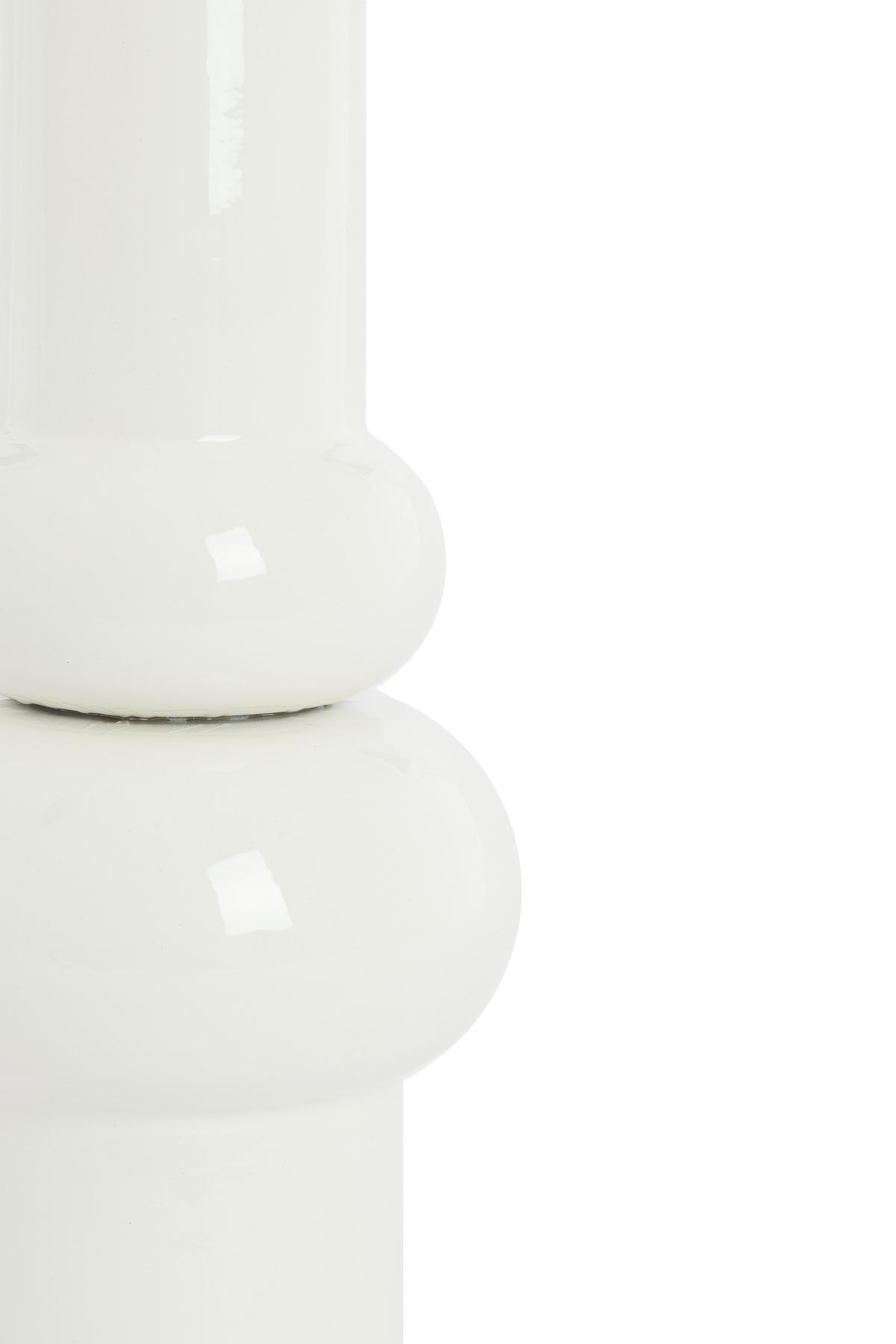 VAZE Irissa Weiß 19/19/43 cm - Weiß, Metall (43cm) - Light & Living