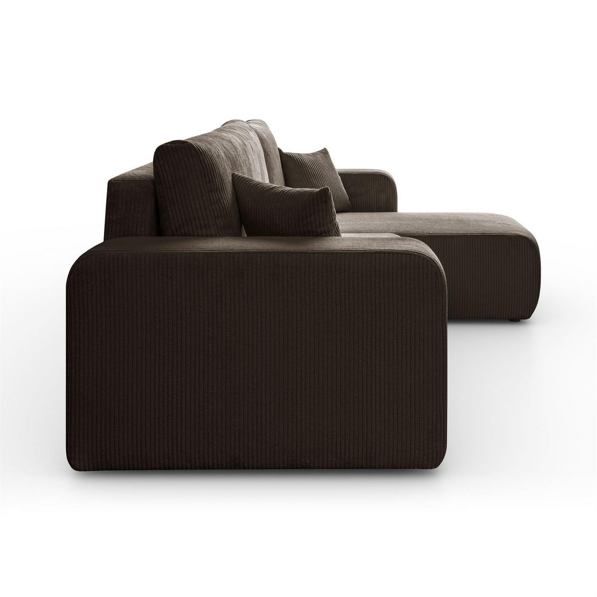 Ecksofa PRESTIGE L, Poso 06 - Braun, Textil (247/143cm) - Lookway