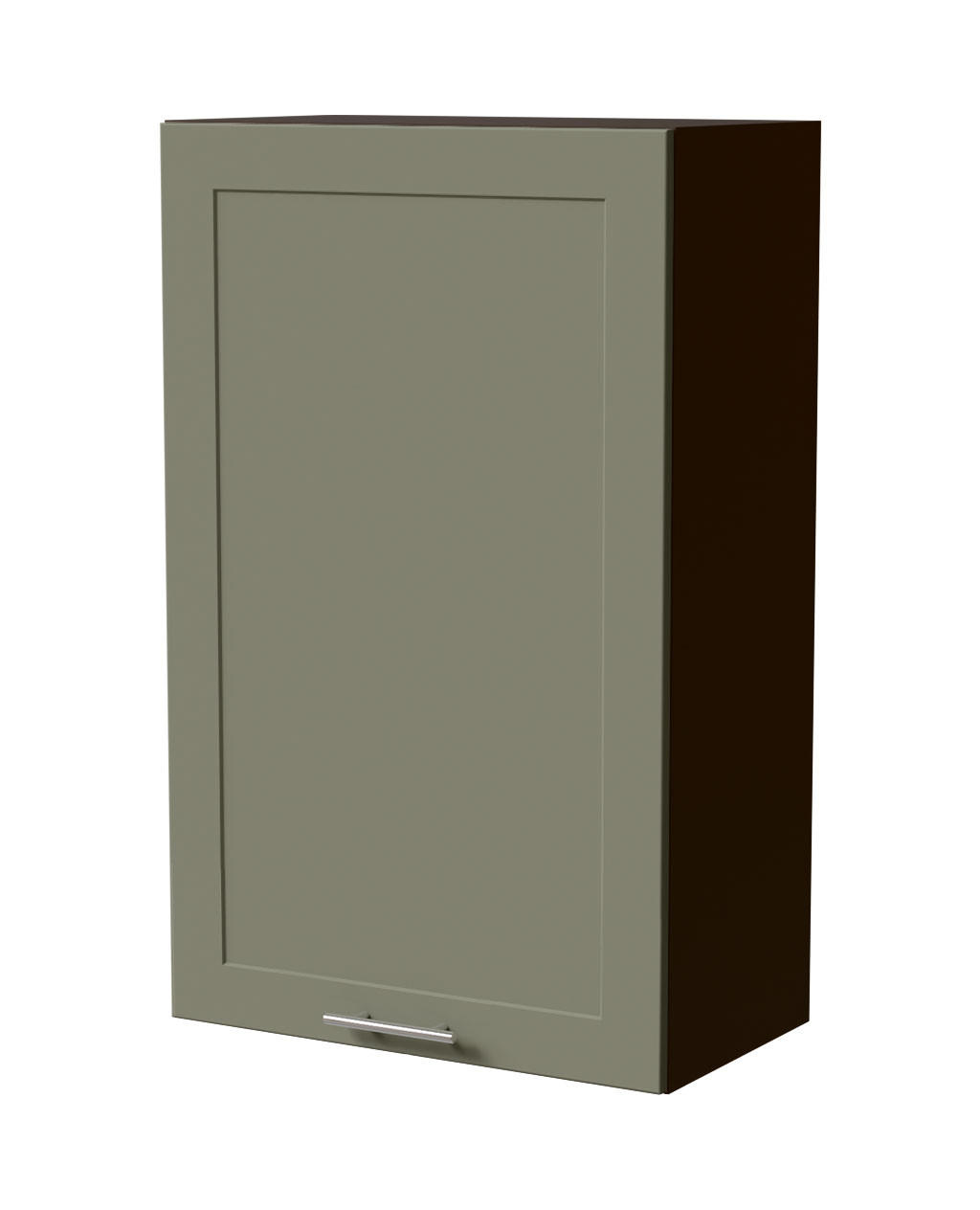 Feldmann-Wohnen Hängeschrank Grün, Dunkelgrau 60x96x32.5 cm