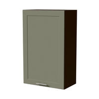 HÄNGESCHRANK Oslo W4/60/1 Lava / Reed Green Matt 60 / 32,5 / 96cm - Dunkelgrau/Grün, Holz/Holzwerkstoff (60/96/32.5cm) - Feldmann-Wohnen