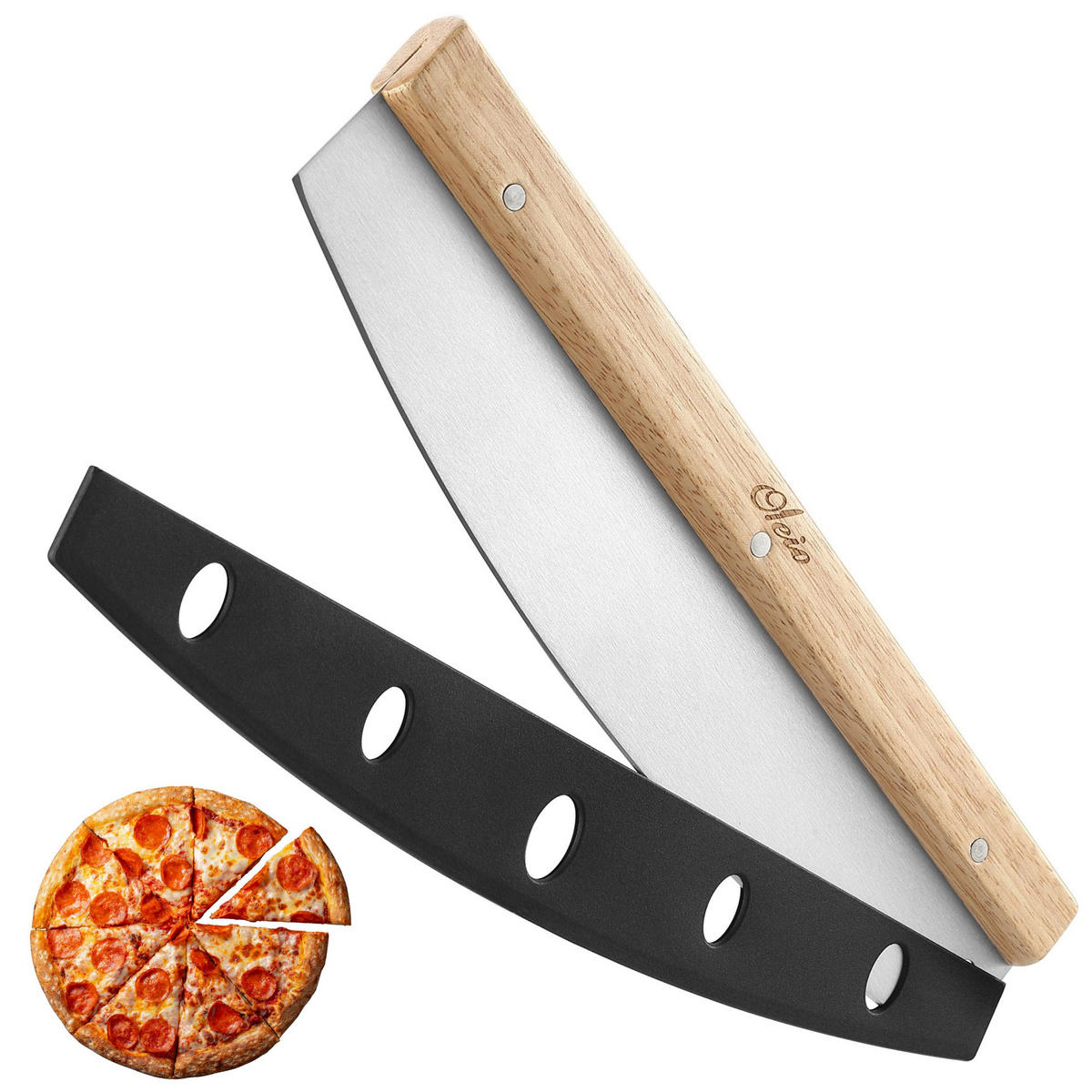 PIZZASCHNEIDER 35 cm - Braun, Holz (35/10/1cm) - Oleio