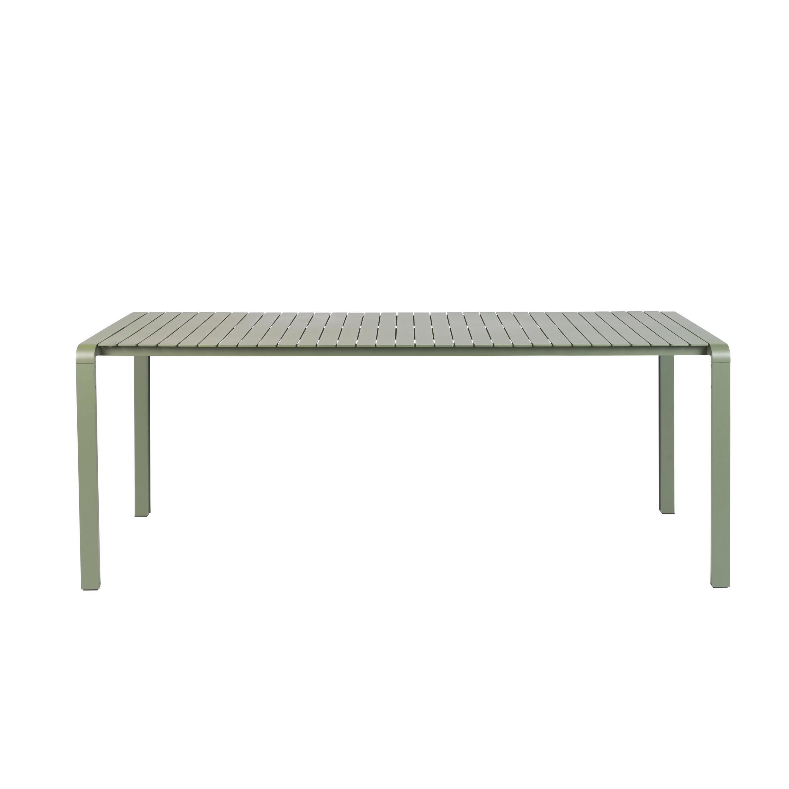 GARTENTISCH Vondel 214x97 cm Grün - Grün, Metall (214/96.7/75cm) - Zuiver