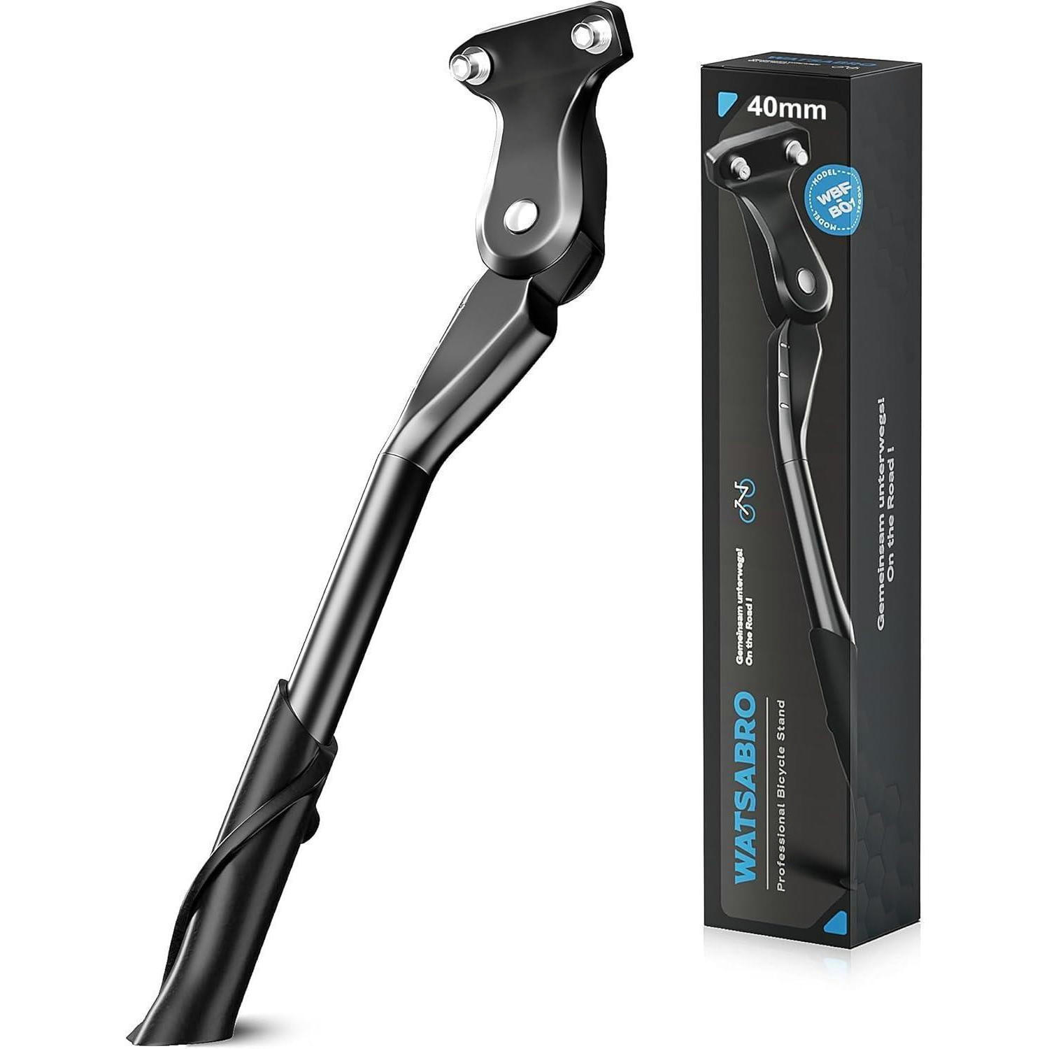 FAHRRADSTÄNDER höhenverstellbar 24-29 Zoll 40mm Lochabstand Aluminiumlegierung - Schwarz, Metall (4/1/37.5cm)
