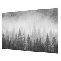 FOTOTAPETE 312x219 cm - Waldnebel - Grau, Textil (312/219cm) - Wallfluent