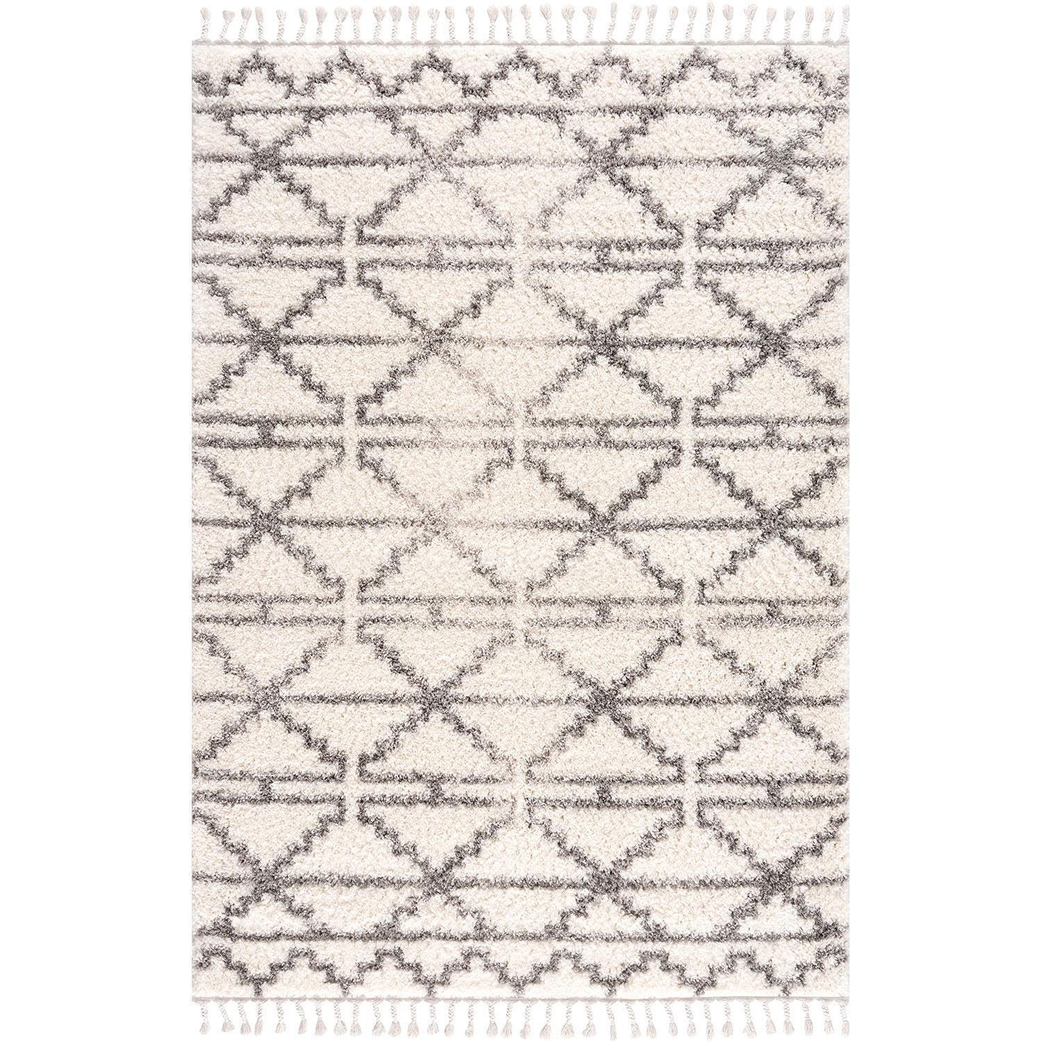 HOCHFLOR-TEPPICH Shaggy Pulpy 530 Creme Grau 80x300 cm - Creme, Textil (80/300cm) - carpet city