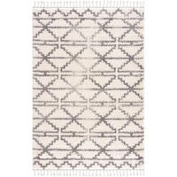 HOCHFLOR-TEPPICH Shaggy Pulpy 530 Creme Grau 140x200 cm - Creme, Textil (140/200cm) - carpet city