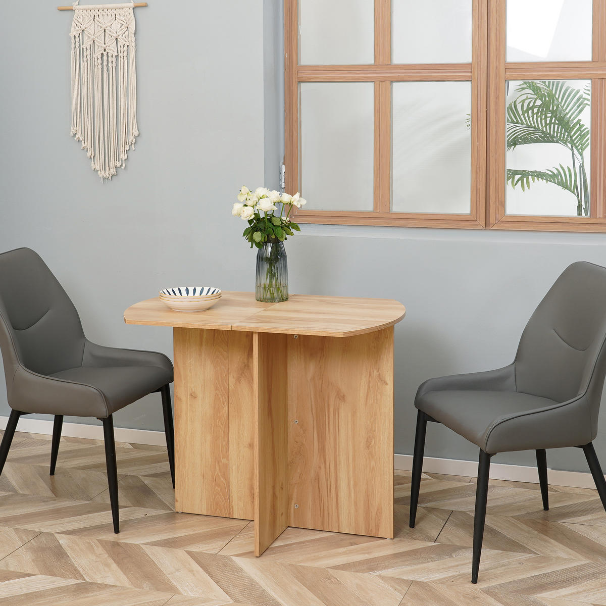 ESSTISCH Eiche 1 Stück - Beige, Kunststoff (90/60/74cm) - GiPP