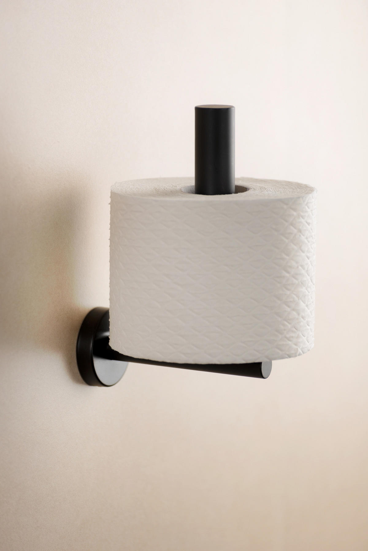 TOILETTENPAPIERHALTER Mezzano 12,5/8/18 cm - Schwarz, Metall (8/18/12.5cm) - Wenko