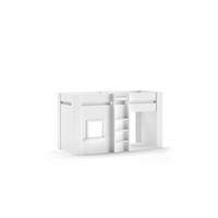 HOCHBETT RENO Weiß 104x206x121 cm - Weiß, Holzwerkstoff - FURNLUX