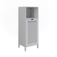 MIDISCHRANK Liora Weiß 36 x 98 cm mit Wäschekorb - Weiß, Holzwerkstoff (36/98/33cm) - Vicco