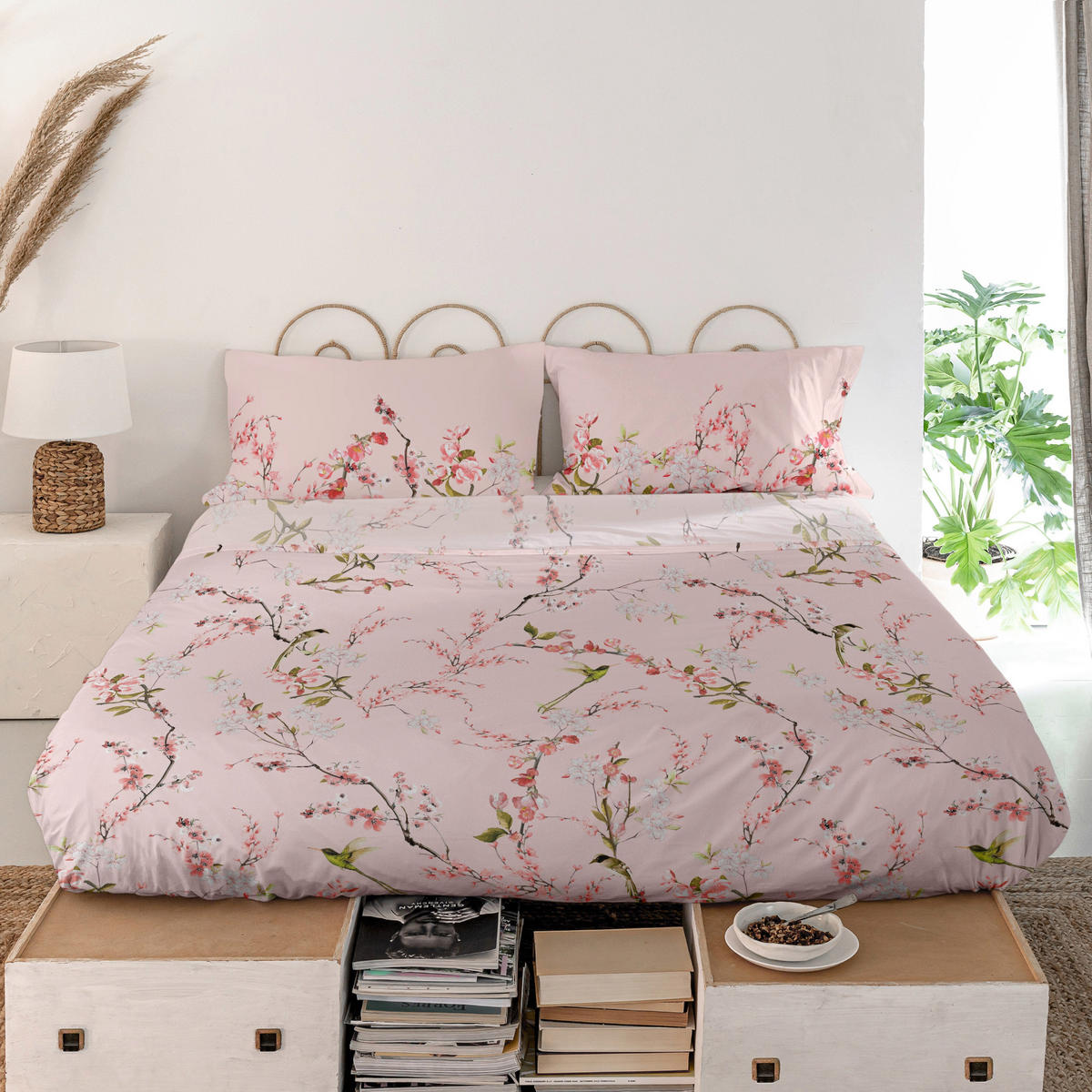 OBERBETTLAKEN chinoiserie rose 240x270 cm mehrfarbig - Multicolor, Textil (240/270cm) - Happy Friday