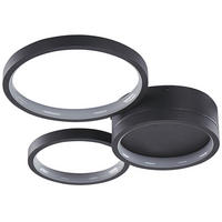 DECKENLEUCHTE Agnat 36/41/7 cm - Schwarz, Metall (36/45/7cm) - Beliani