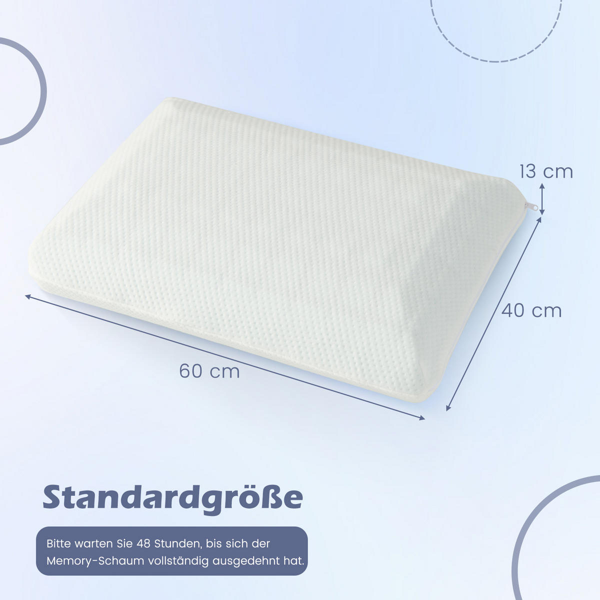 KOPFKISSEN 2er-Set Weiß - Weiß, Textil (40/60cm) - COSTWAY