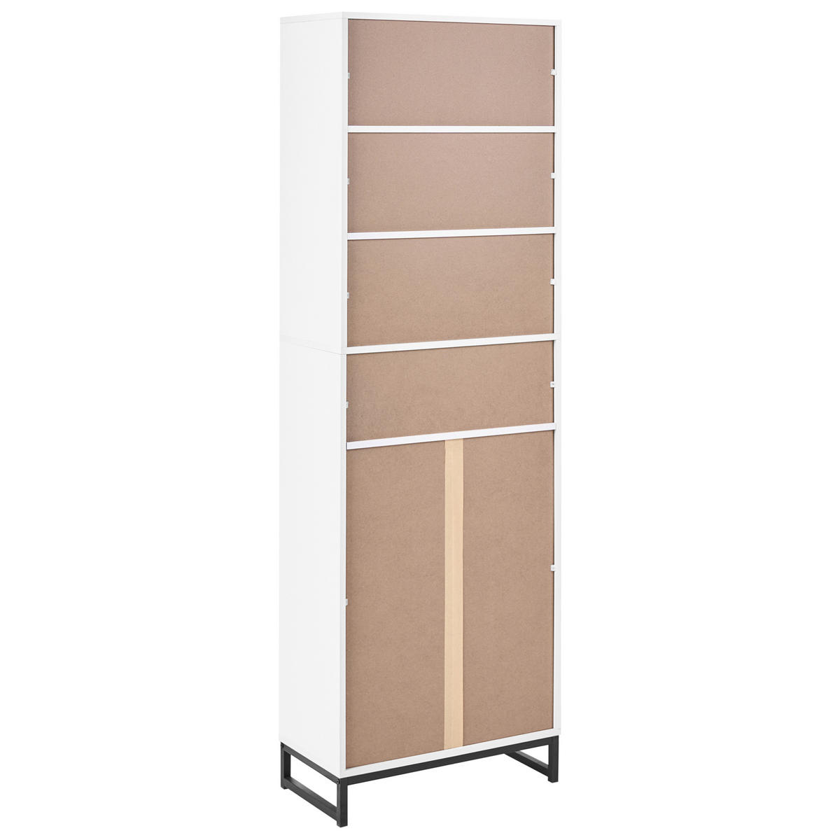DULAP DE PANTOFI alb Matane - alb/negru, compozit lemnos (60/186/33cm) - Beliani