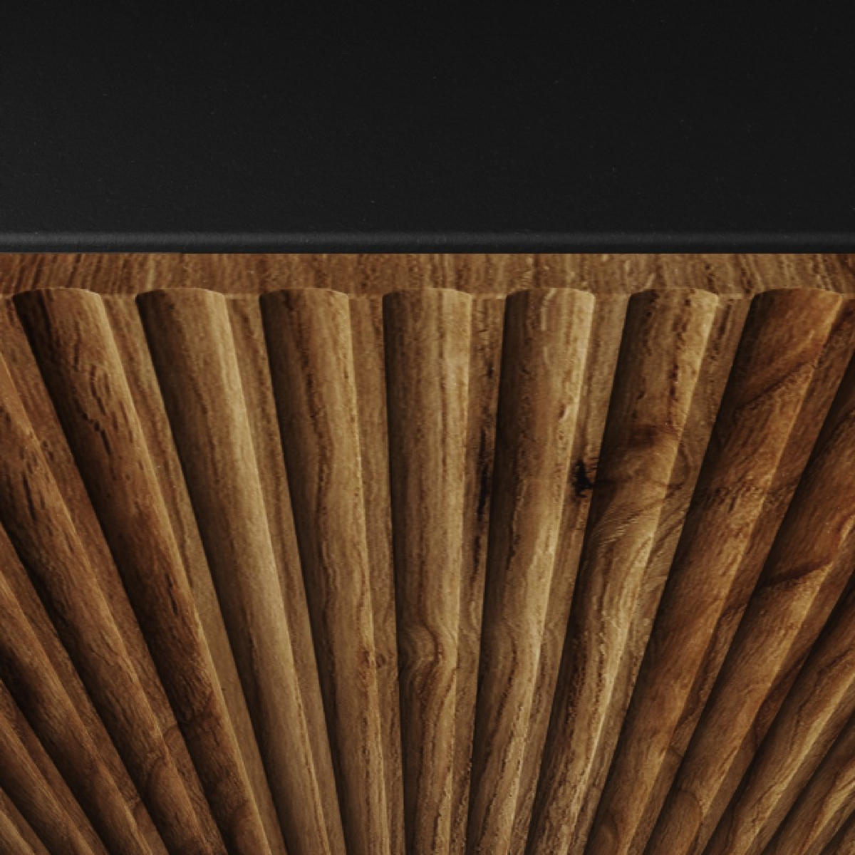 TV-SCHRANK Schwarz NOELI Hängend Mit Gerillten Fronten - Braun, Holzwerkstoff (200/40/41cm) - Sepro Meble