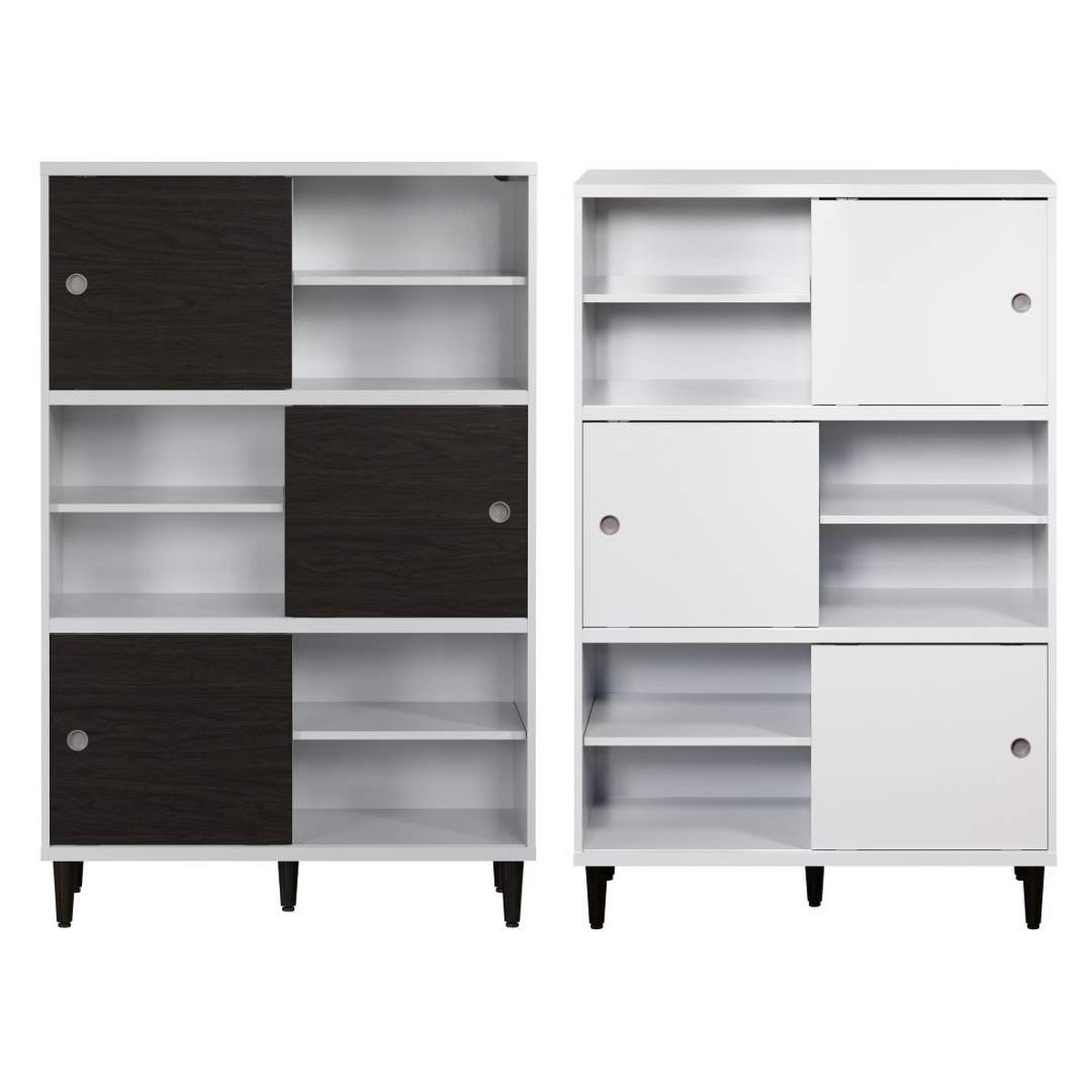 REGAL Evolution Weiß lackiert 90/38/140 cm - Weiß, Holzwerkstoff (90/140/38cm) - ebuy24