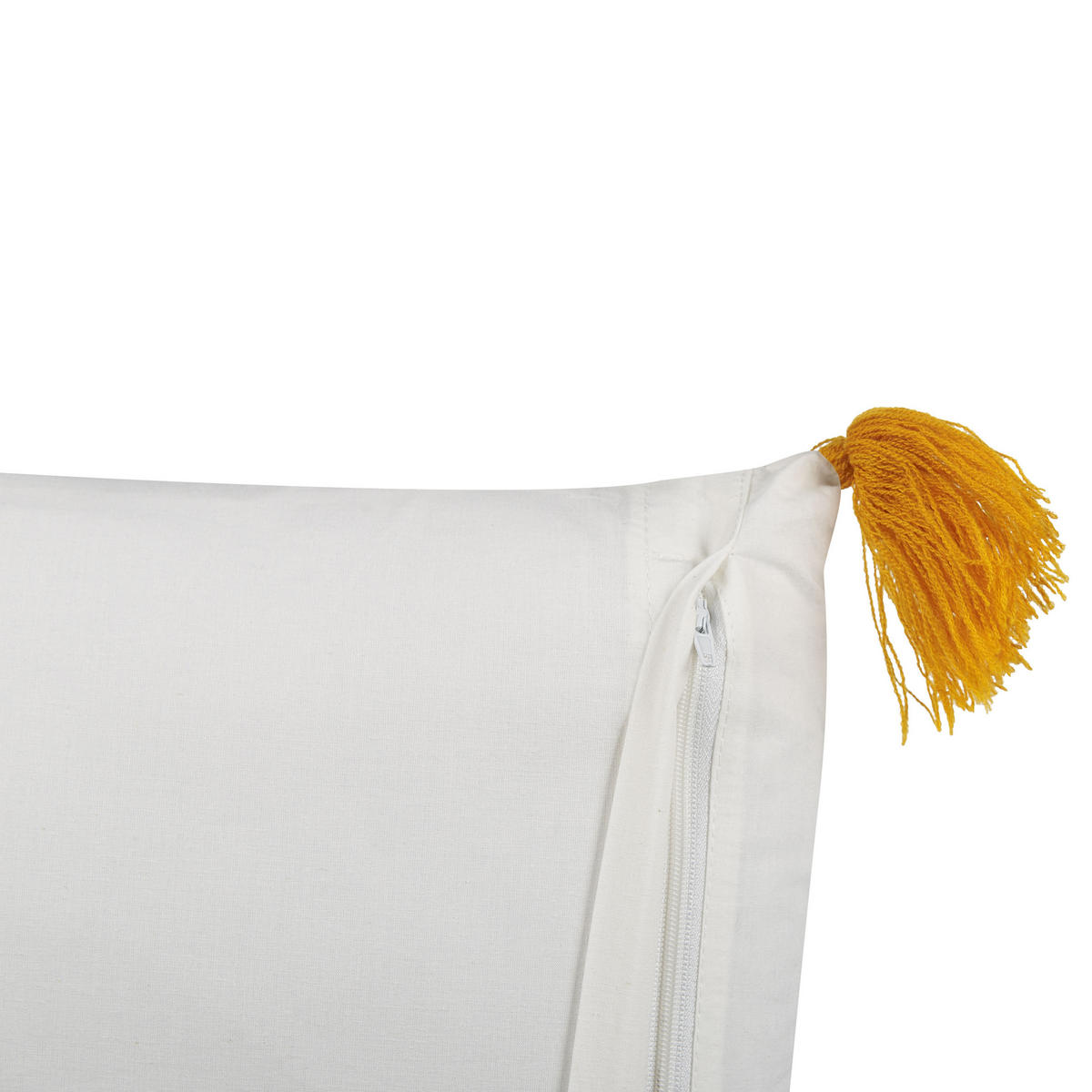 DEKOKISSEN 2er-Set Senfgelb 45/45 cm Biloba - Dunkelgelb, Naturmaterialien/Textil (45/45cm) - Beliani