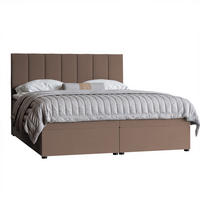 BOXBETT ZELTO 200/200 cm, mit Matratze und Topper, Hellbraun - Hellbraun, Holzwerkstoff/Textil (200/200cm) - Idohome