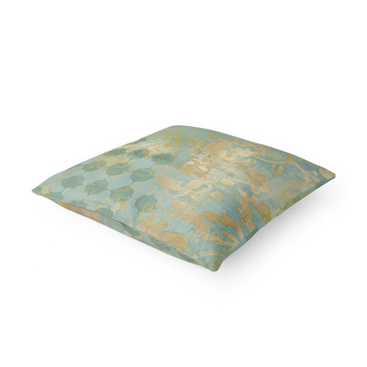 KISSENBEZUG Marokkanische Collage in Gold und Türkis II 40/40 cm - Goldfarben, Textil (40/40cm) - Bilderwelten