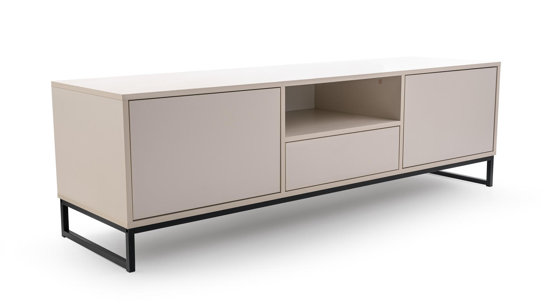 TV-ELEMENT Genua, Beige, Mit Regal und Schublade - Beige, Holzwerkstoff (160/48/45cm) - Bettso