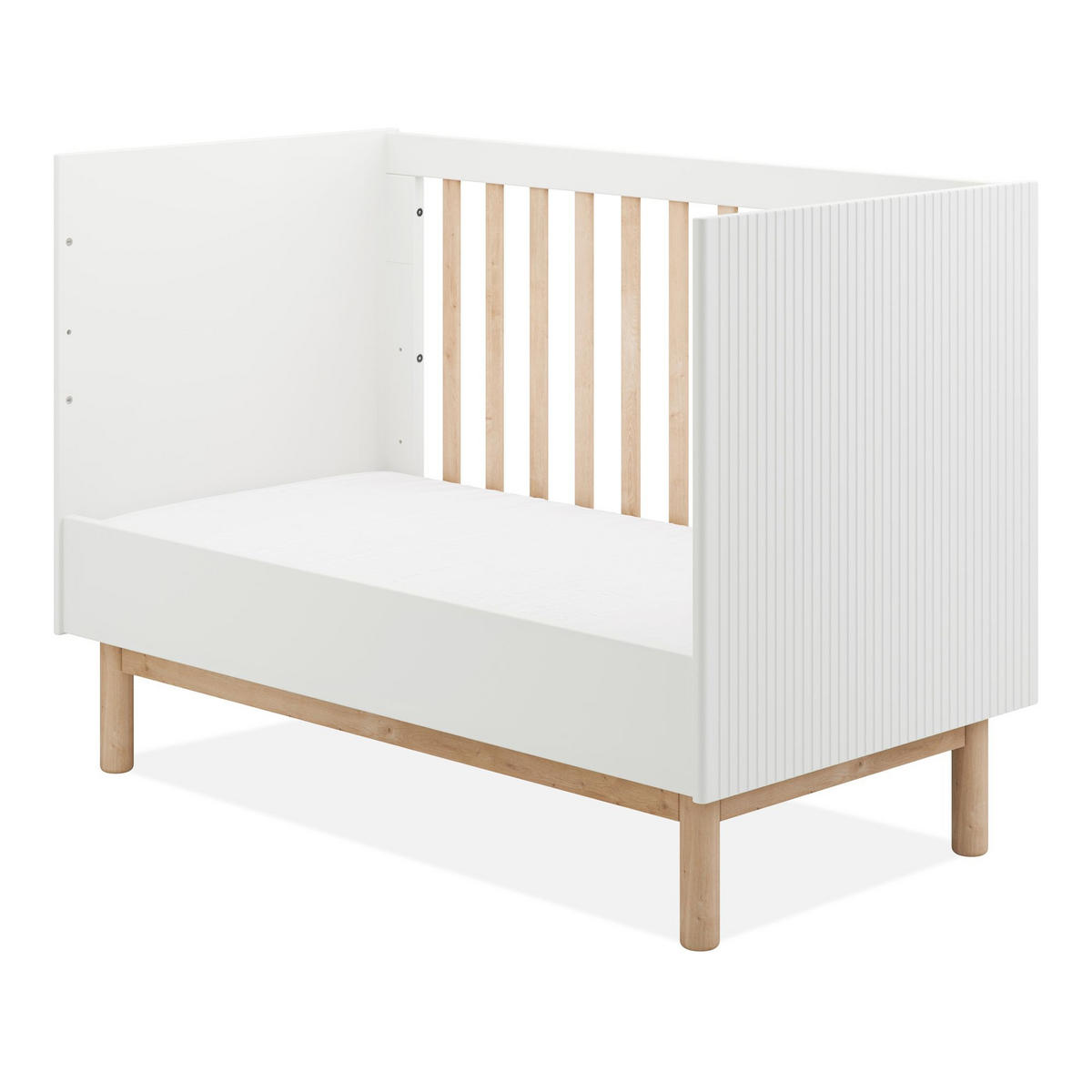 GITTERBETT LOTTI - Weiß, Holz (124/88/66cm) - KONSIMO®