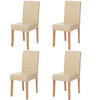 ESSZIMMERSTUHL Beige, Braun 4er-Set - Beige/Creme, Textil (43/90/56cm) - MCW