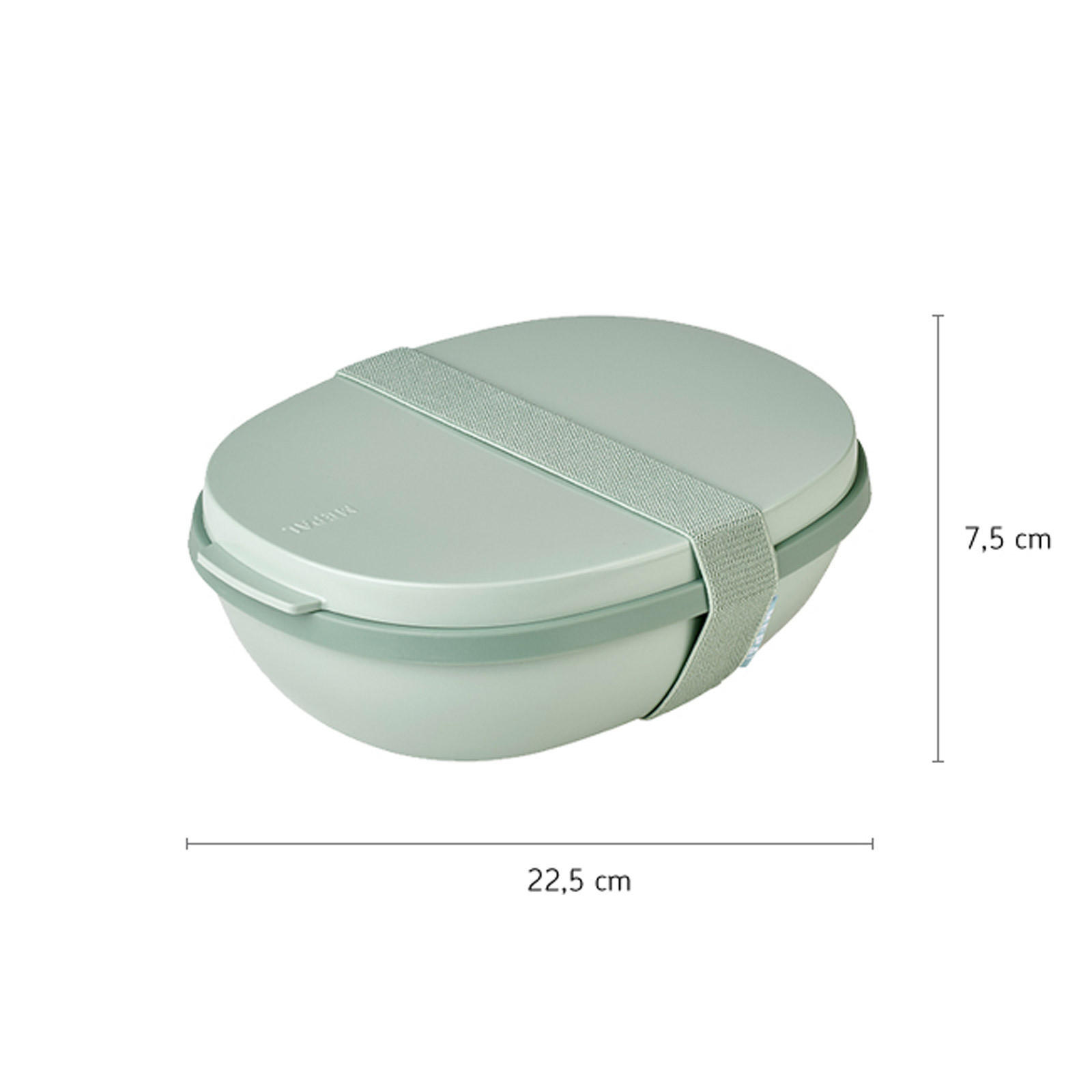 LUNCHBOX DUO Ellipse Vivid Blue 825 + 600 ml - Blau, Kunststoff (17.5/7.5/22.5cm) - Mepal