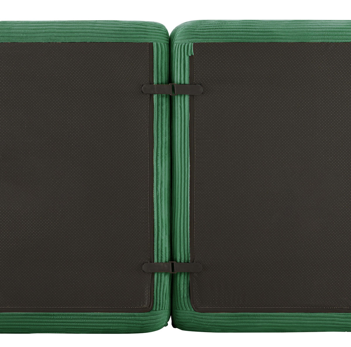 SOFA modular 4-Sitzer mit Chaiselongue Cord Grün - Grün, Kunststoff (177/382cm) - Meubliv