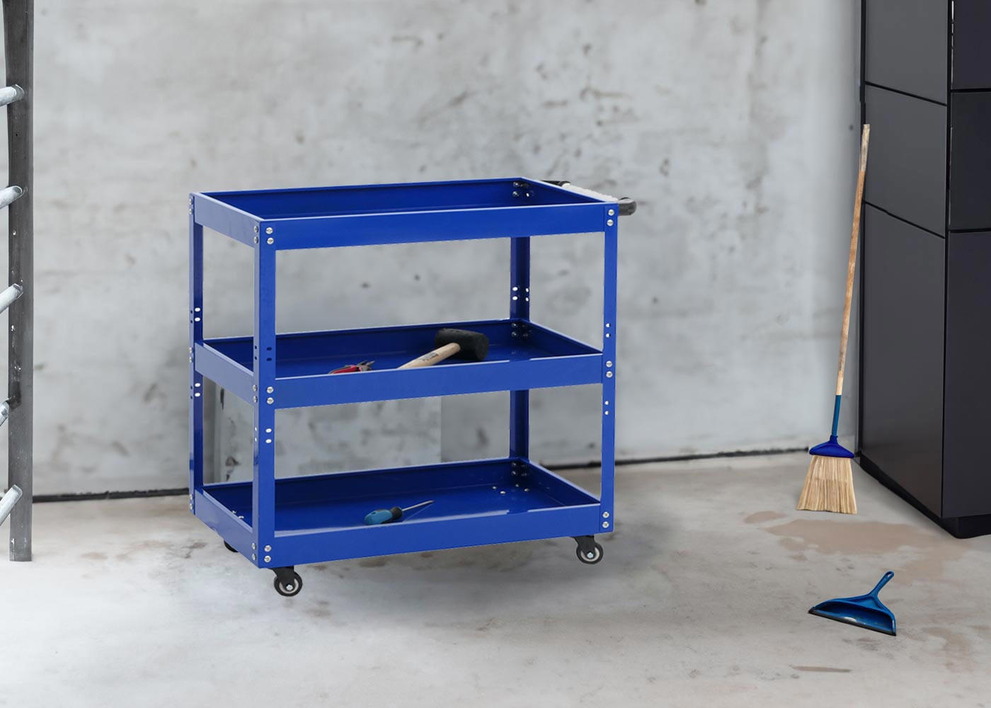 WERKZEUGWAGEN Blau - Blau, Metall (73/73/36cm) - MCW