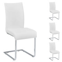 ESSZIMMERSTUHL ALADINO 4ER-SET - Weiß, Textil/Metall (43/94/56cm) - IDIMEX