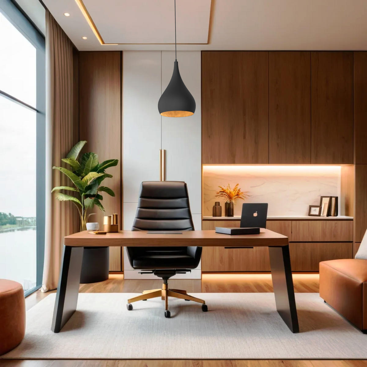 HÄNGELEUCHTE - Goldfarben, Metall (25/25/20cm) - Lumicom