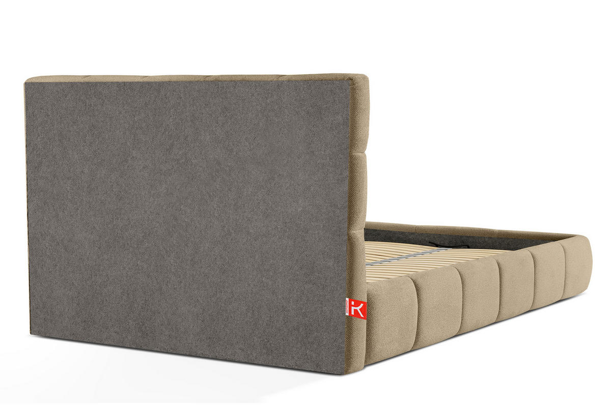 POLSTERBETT ALTOS Bouclé, gelb - Gelb, Holz/Holzwerkstoff (180/200cm) - KONSIMO®
