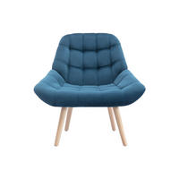 SESSEL mit gerader Rückenlehne - 1 Person - Samt, Stoff - Blaugrün - - Grün, Textil (87/83/79cm) - Vente-Unique