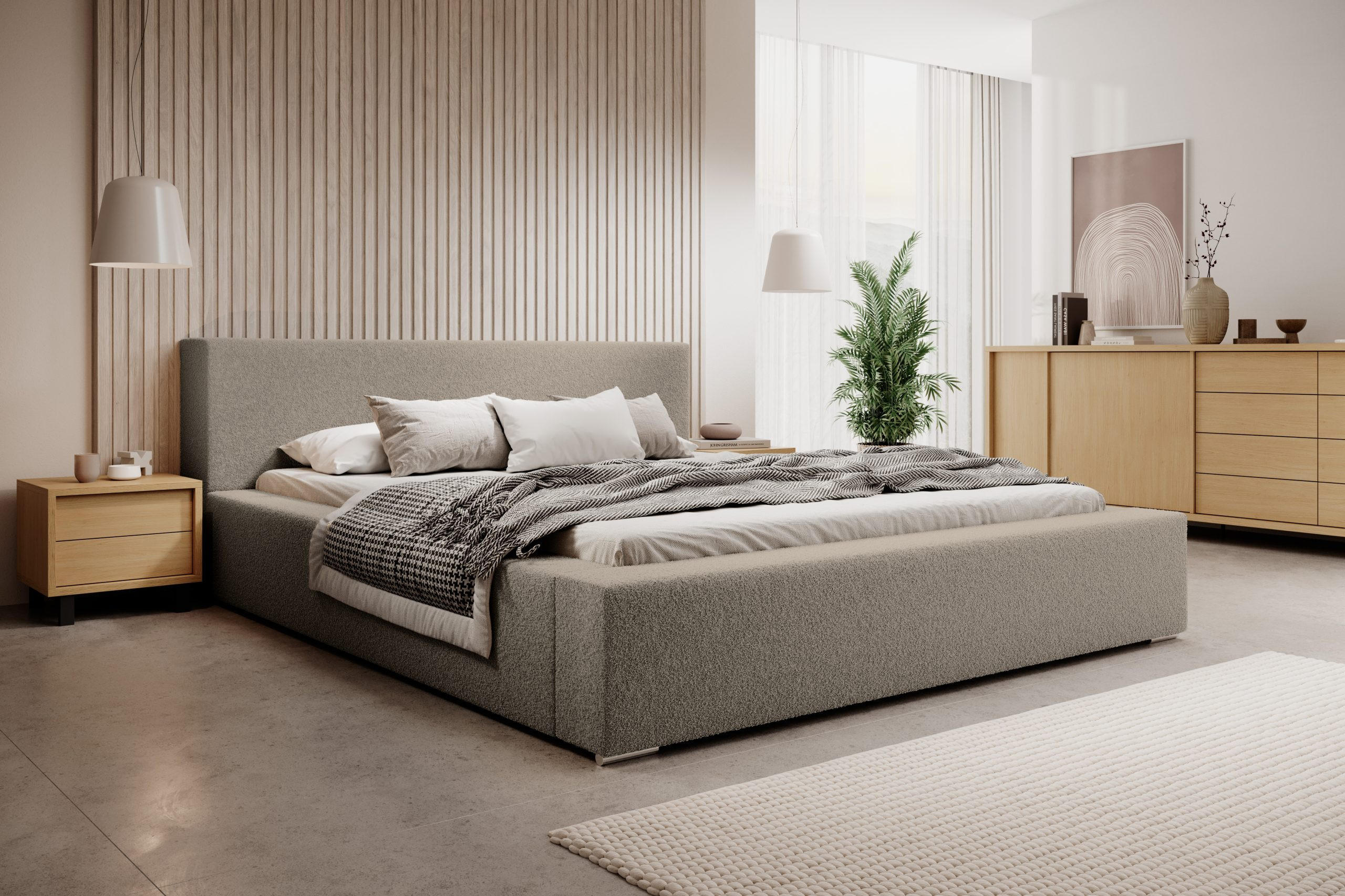 POLSTERBETT Jenne 160x200 cm, Braun - Braun, Textil (160/200cm) - Fedve