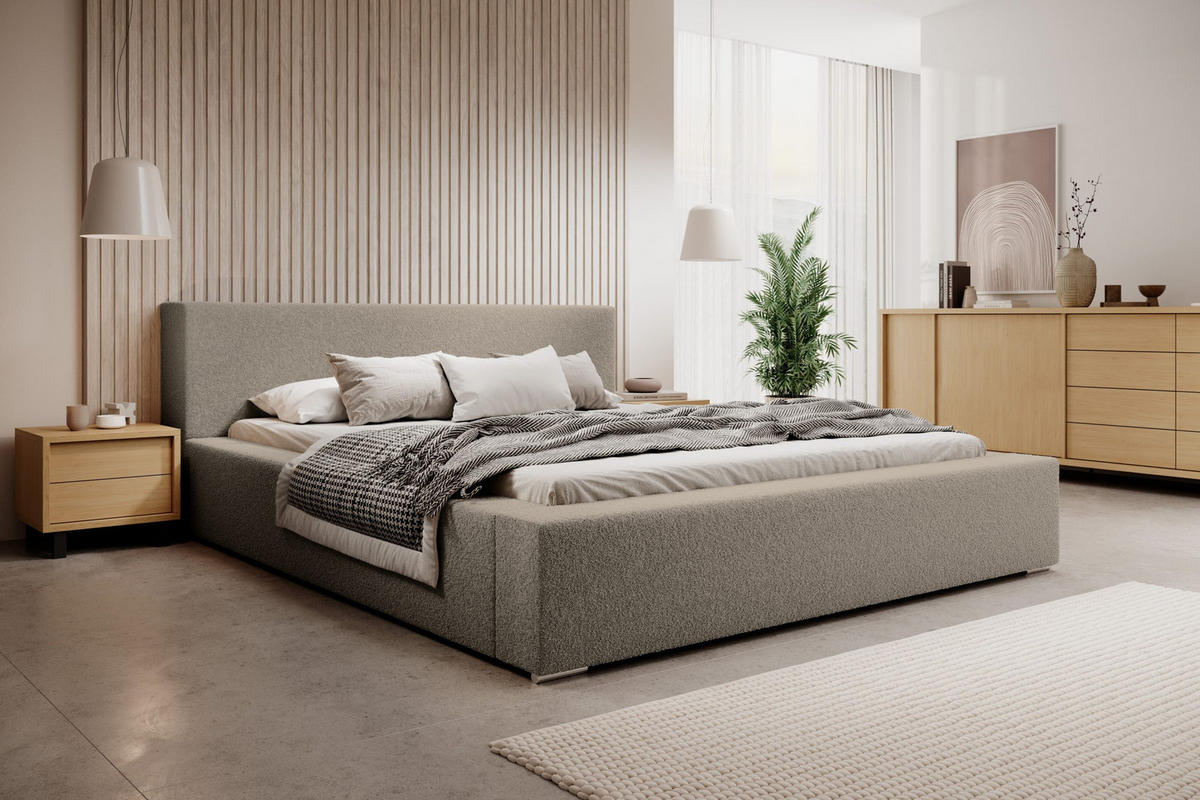 POLSTERBETT Jenne 140x200 cm, Braun - Braun, Textil (140/200cm) - Fedve